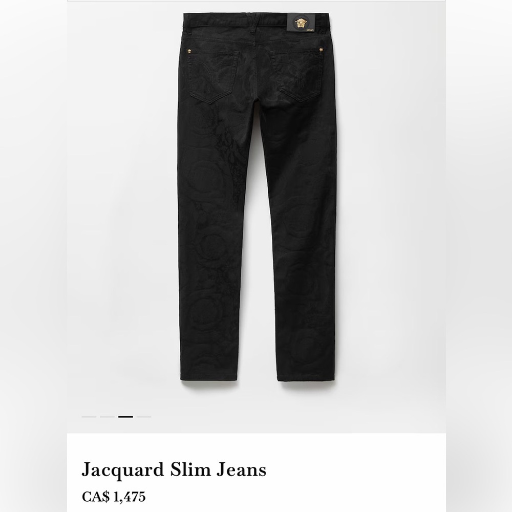 Versace Jacquard Slim Jeans
